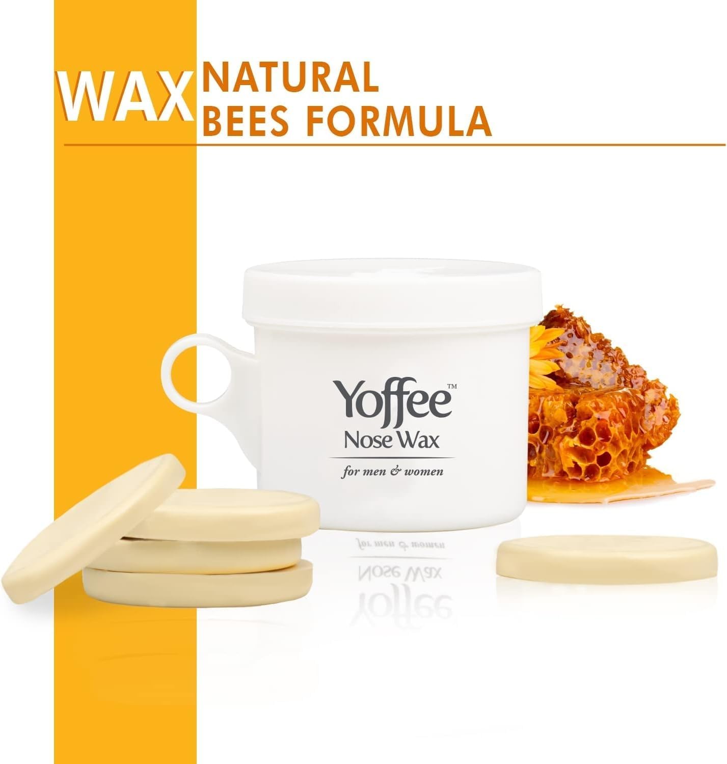 Original Yoffee Nose Wax Kit Men & Women - Natural Bio-Beeswax & Aloe Vera Made Nose Waxing Kit for Men - Nose Hair Wax - Nostril Waxing kit - 10 Reusable Nose Wax Sticks - Easy, Quick & Painless