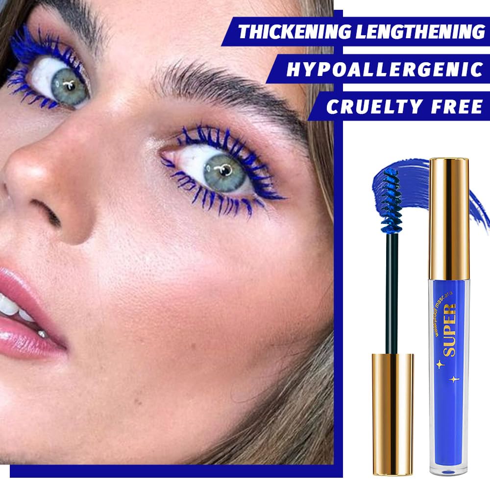 Colored Mascara for Eyelashes, Voluminous Colorful Mascara Set, Pink Purple Blue Green Red Teal Lash Pack - Lengthening, Defining, Curling, Multiplying Formula, Cruelty-Free & Waterproof