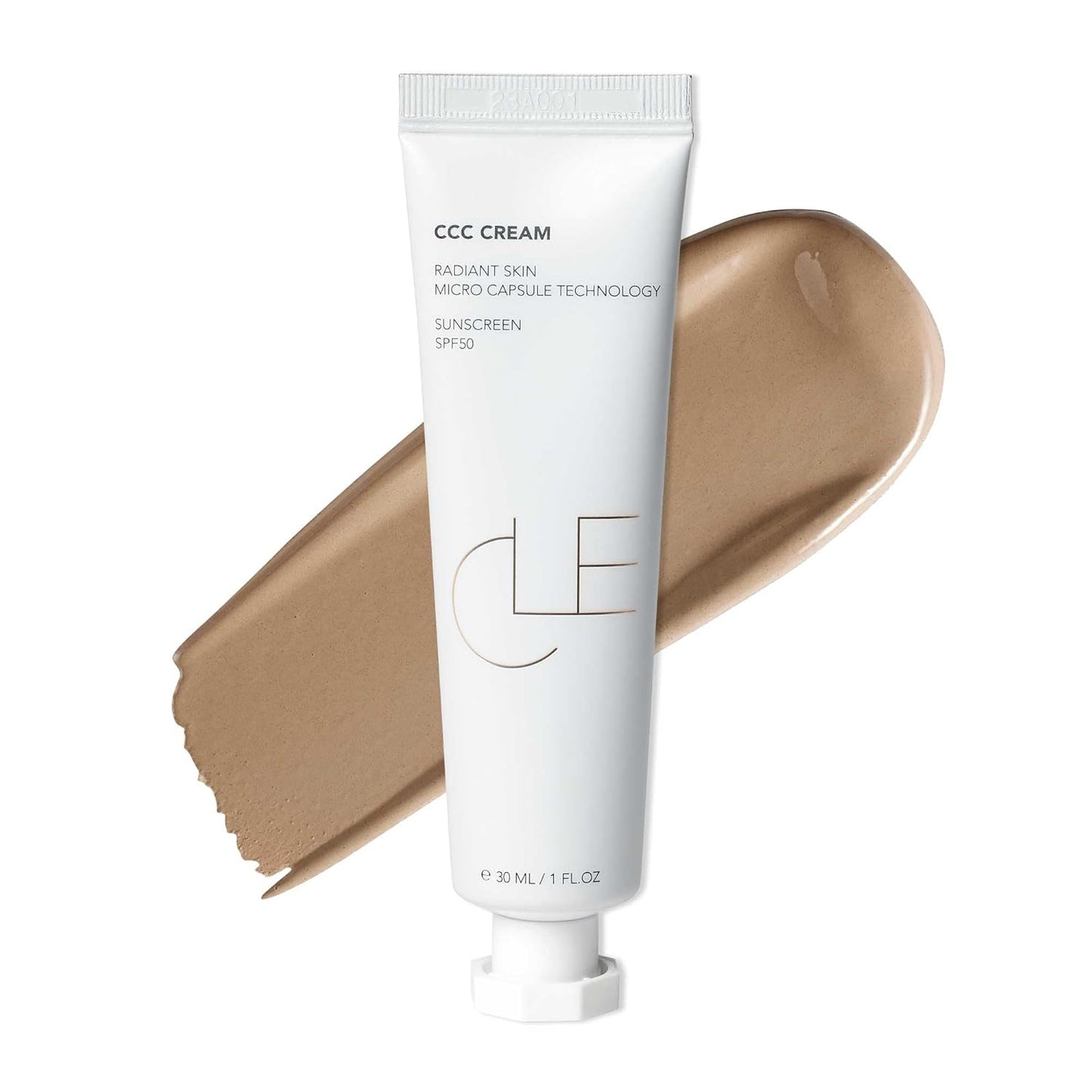 CLE Cosmetics CCC Cream (Warm Medium Light 203 / SPF 50) - Color Correcting With Sunscreen - Lightweight, Hydrating Foundation - BB & CC Hybrid - Light to Medium Coverage - 1 fl oz