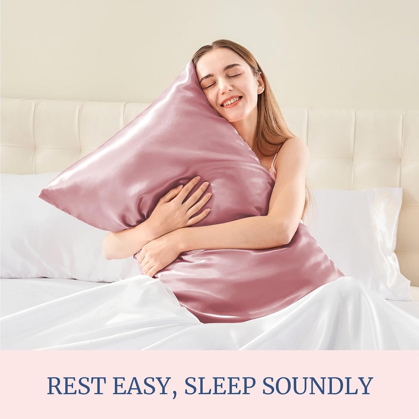 BEDELITE Satin Pillowcase for Hair and Skin, Super Soft Similar to Silk Pillow Cases 4 Pack with Envelope Closure, Cooling Pillowcases for Women Men (20"x30" Queen Size, Nostalgia)