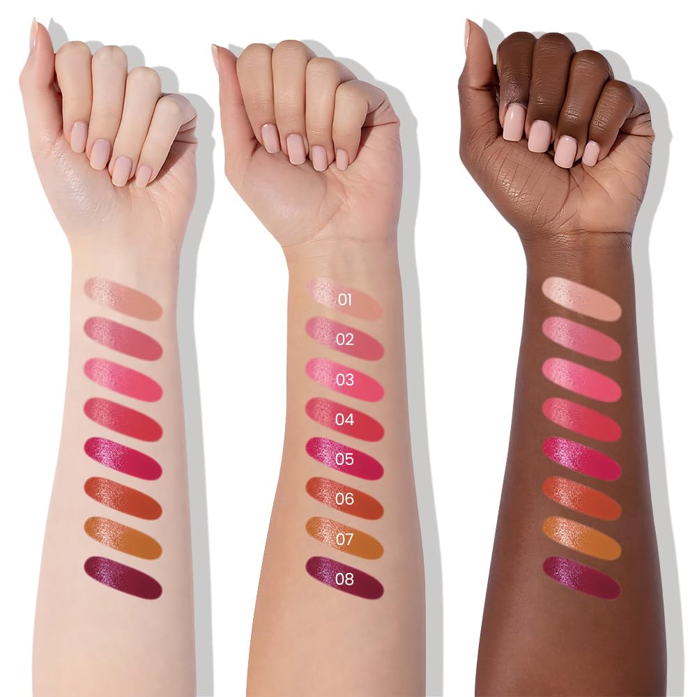 Honey Lipstick Tinted Lip Balm - Matte Tint Cream Lipsticks for All Skin Tones, Hydrating Lip Stain, Can be Buildable Blendable Nourishing Moisturizing Suitable for Women to Every Day Makeup 06