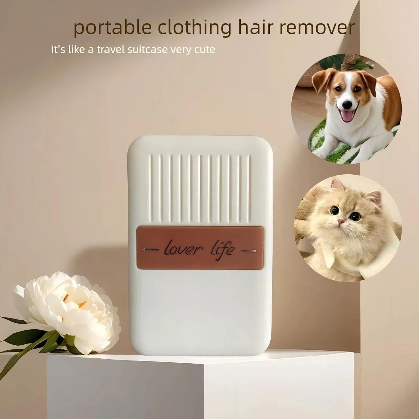 Mini Lint Roller Reusable Travel Lint Rollers for Clothes Portable Lint Remover for Pet Hair Purse Dust Fuzz Washable Sticky Small Size Compact 1.9''×1''×2.9''(White)