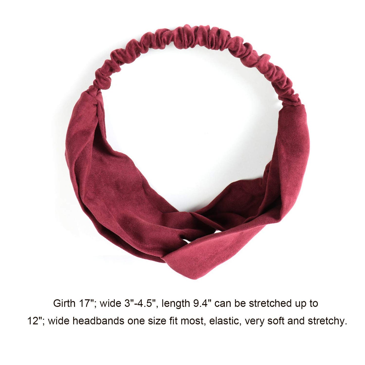 DRESHOW 10 Pack Boho Headbands for Women Girls Elastic Back Criss Cross Hair Band Twisted Head Wrap Solid Hair Accessories