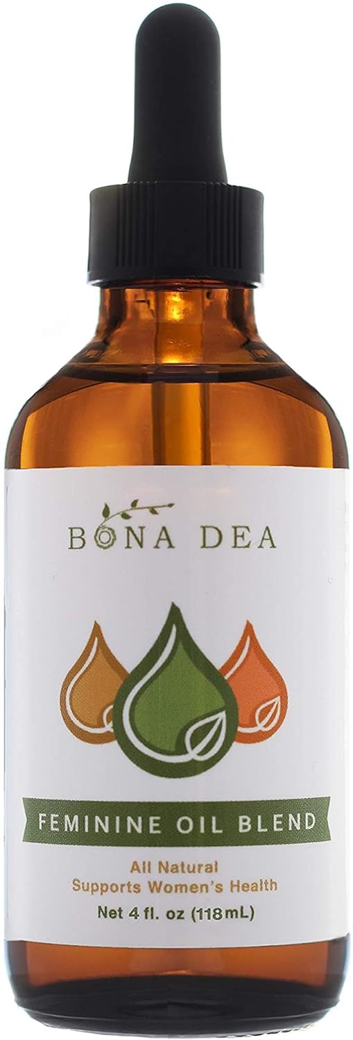 Bona Dea Naturals’ “The Original” All Natural Feminine Deodorant | Intimate Yoni Oil Relief for Vaginal Itch, Odor, & Dryness | 4oz Dropper Bottle Refill