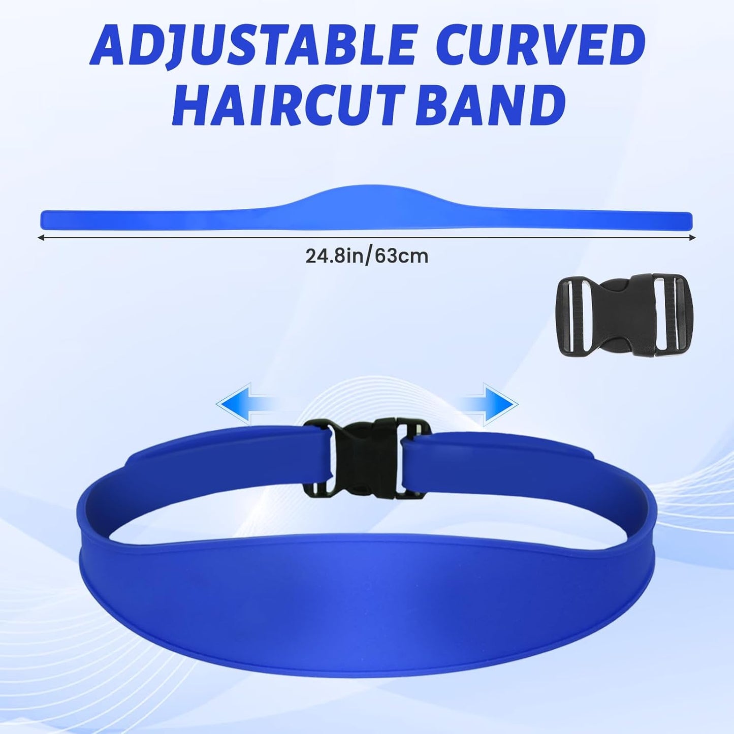 Fade Guide Hair Trimming Set for Men with Fade Comb & Adjustable Curved Haircut Band, Neckline Shaving Template and Barber Comb for DIY Home Haircuts, Guide for Clippers Barber Tools