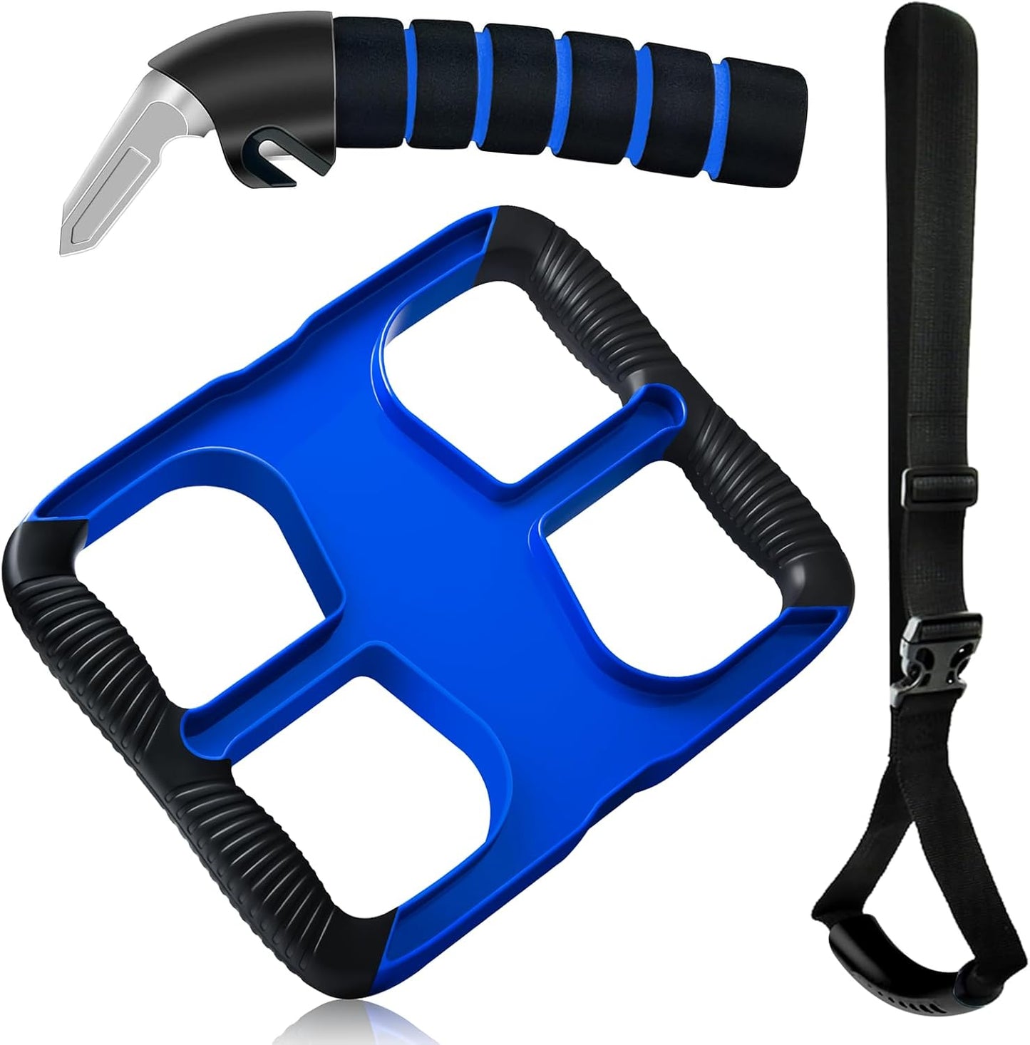 3pc Elderly Mobility Independence Assist Kit: Portable Lift Standing Aid, Car Door Assist Handle for Elderly & Adjustable Handrail Strap for Seniors, Disabled, Handicap & Pregnant to Convenient Travel