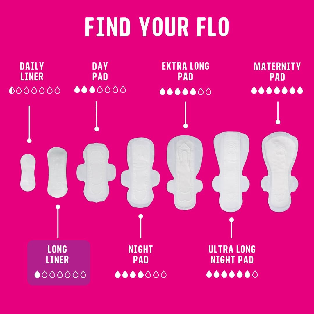 Flo Bamboo Daily Panty Liners Wrapped + Ultra Thin (96 Liners)