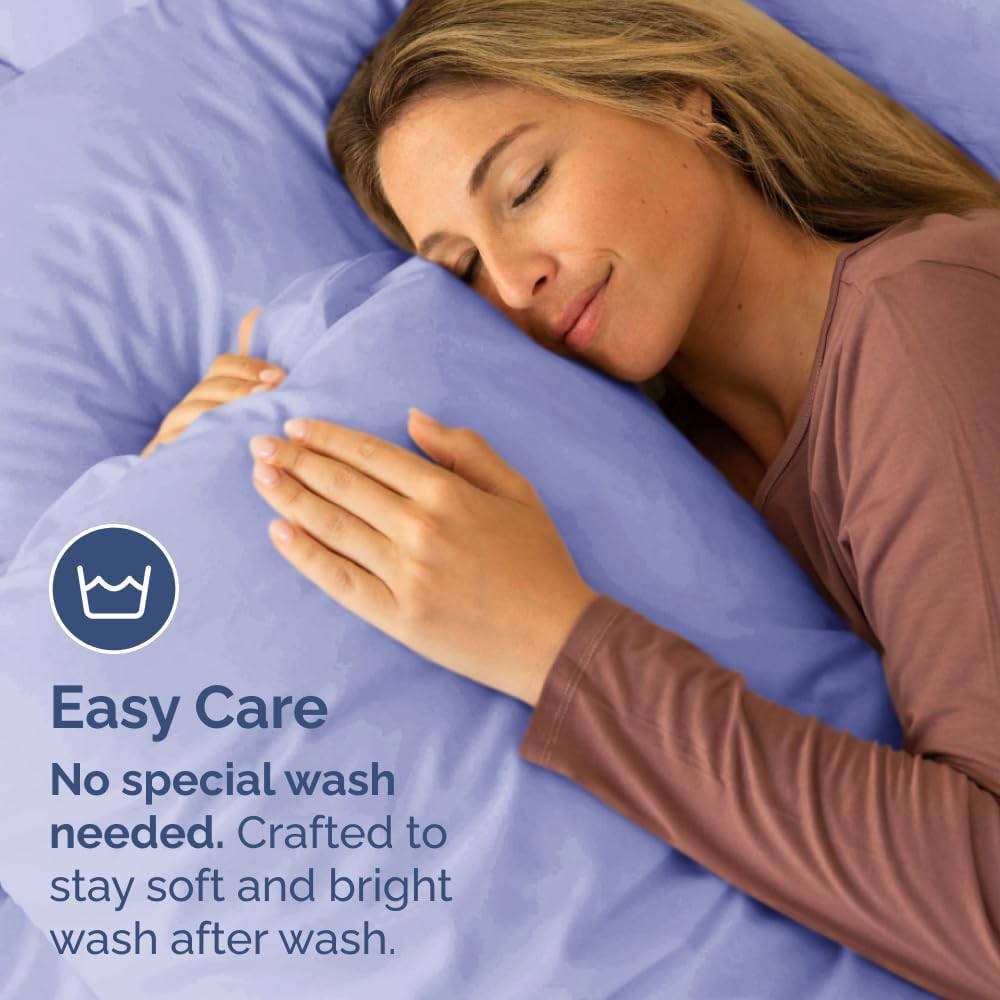 King Pillow Cases Set of 2 - Ultra Soft Hotel Quality Pillowcase Covers - Comfy, Cozy & Wrinkle Free - Shrinkage, Stain and Fade Resistant - Machine Washable Pillow Protectors - 2 Piece Set - Lavender