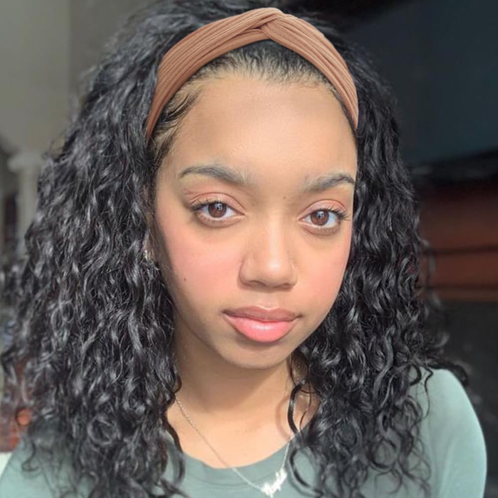 DRESHOW 16 Pack Turban Headbands for Women Elastic Back Twisted Hair Bands Face Vintage Cross Head Wrap Hair Accessories