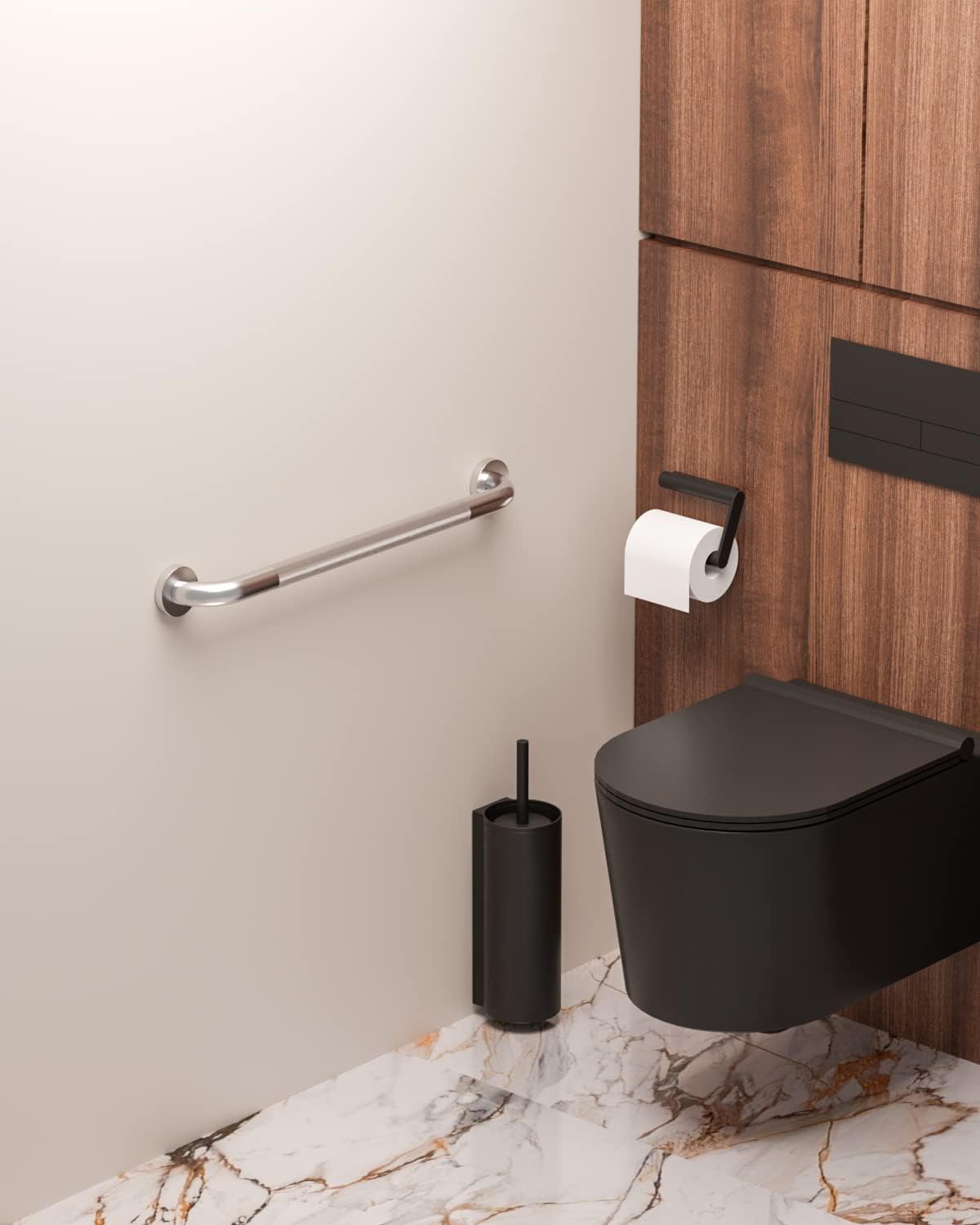 20 Inch Anti Slip Shower Grab Bar, Munzong 2 Pack Stainless Steel Bathroom Grab Bar, Brushed Nickel Knurled Bathroom Balance Bar,Safety Hand Rail Support Handicap Elderly Senior Assist Bath Handle