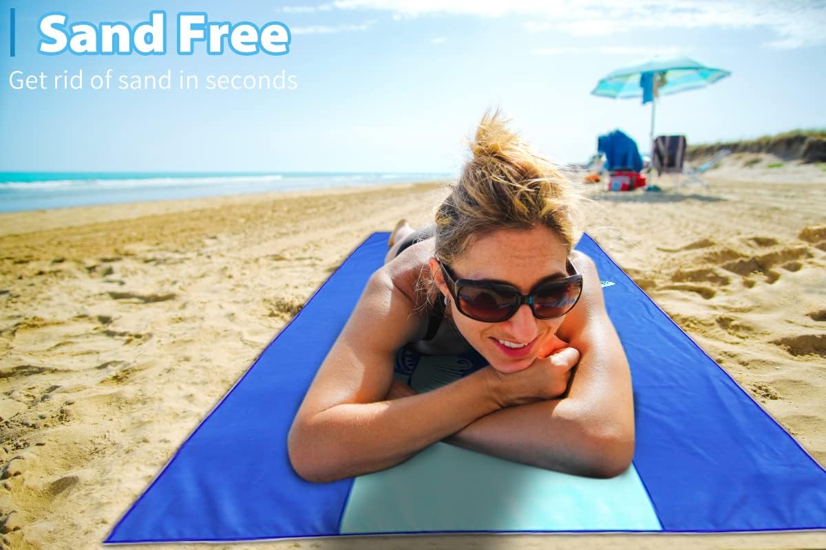 2 Pack Microfiber Lightweight Beach Towel 71"x32" Oversized Extra Large Thin Sand Free Towels Travel Swim Pool Yoga Gym Camping for Adults Women Men Beach Essentials Accessories Vacation Gift