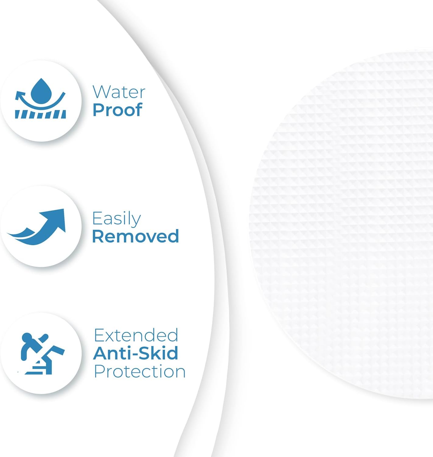 Anti Slip Shower Stickers 24 PCS, White Non-Slip Shower Strips for Adults, Premium Adhesive Bath Tub Stickers