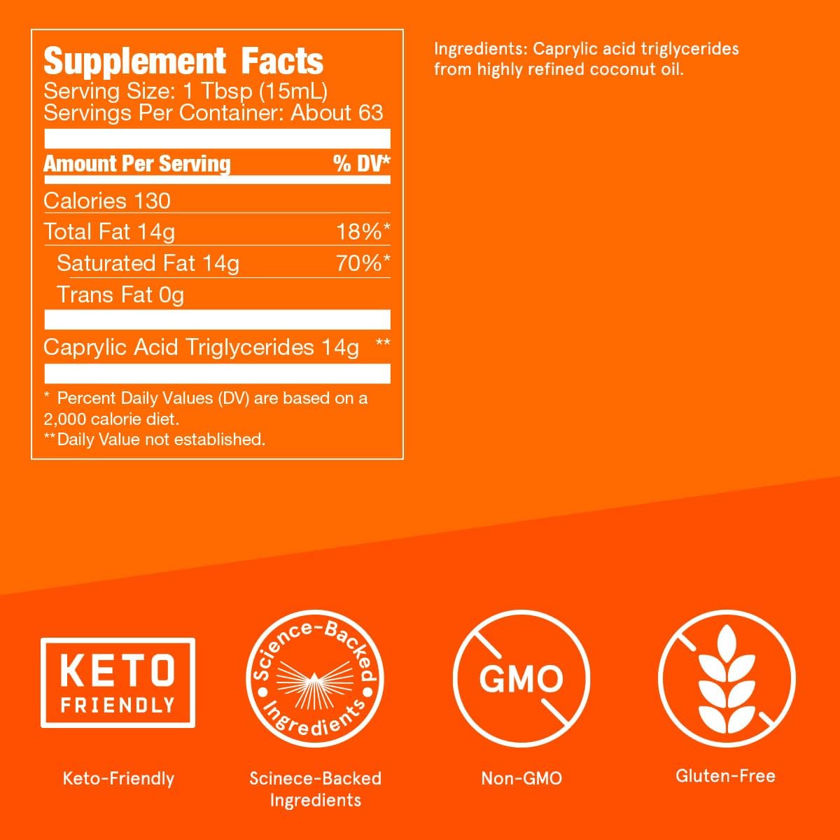 Bulletproof Brain Octane C8 MCT Oil, 32 Ounces (Pack of 2), Keto Supplement for Sustained Energy and Craving Support