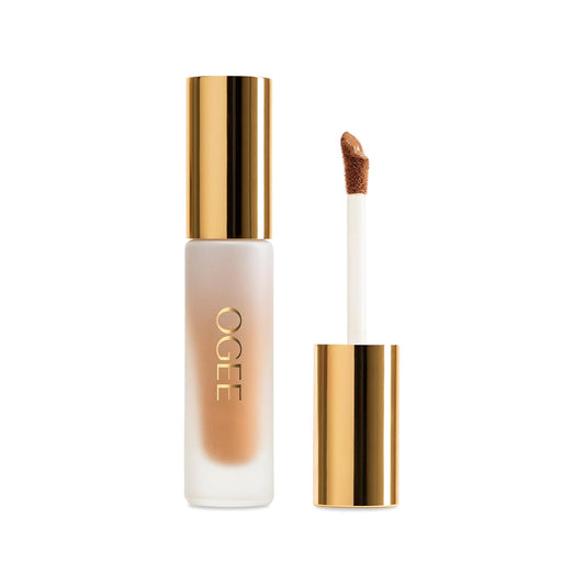 Ogee Complexion Perfecting Under Eye Concealer - Certified Organic Full Coverage Concealer - Buildable Coverage - GINGKO 5.00N - Medium Tan (Neutral Undertones)