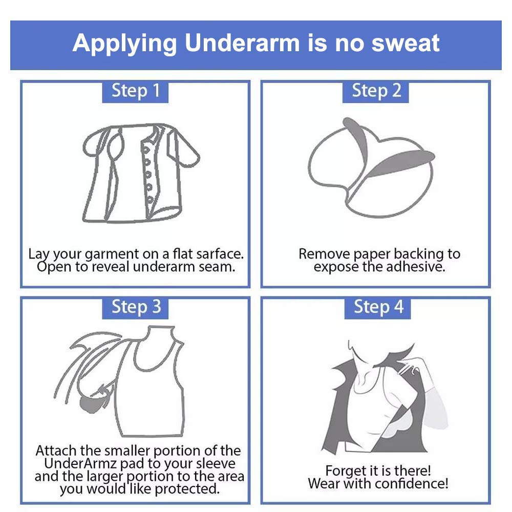 Large Underarm Sweat Pads for Women and Men Fight Hyperhidrosis [100PCS], CANAGROW Disposable Armpit Sweat Pads Comfortable Unflavored, Non Visible, Extra Adhesive, Sweat Free Armpit Protection, Black