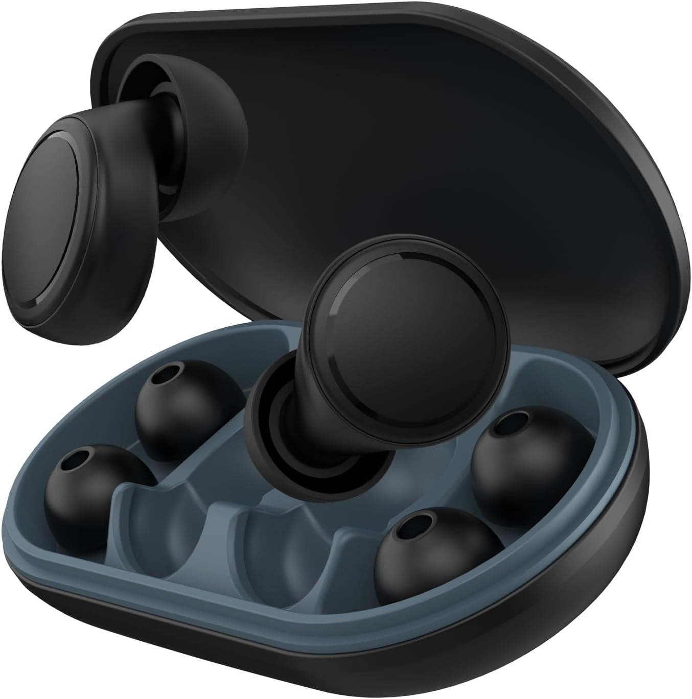 Ear Plugs for Sleeping Noise Cancelling, 45dB Reusable Silicone Ear Plugs with 8 Soft Ear Tips, Noise Reduction Earplugs with Case for Focus/Study/Work/Concert- Comfortable Hearing