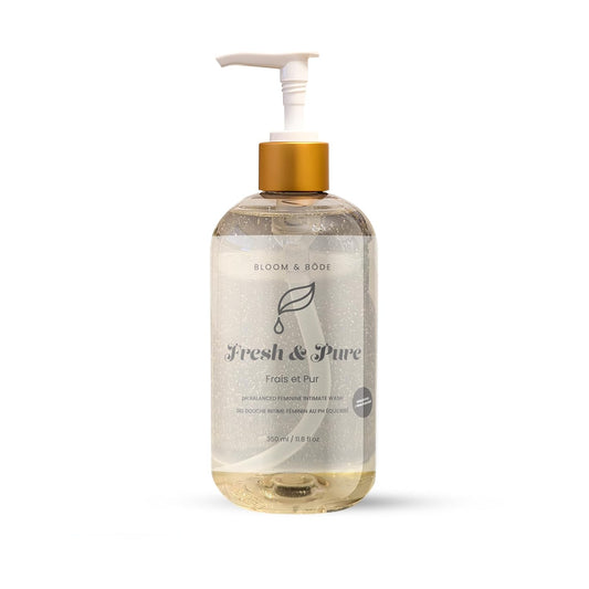 Bloom & Bōde Unscented Premium Feminine Intimate Wash - pH Balanced Feminine Wash - Ultra Mosturizing Intimate Wash With Aloe Vera - Fresh & Pure Scent (Unscented), 350ml / 11.8 fl oz
