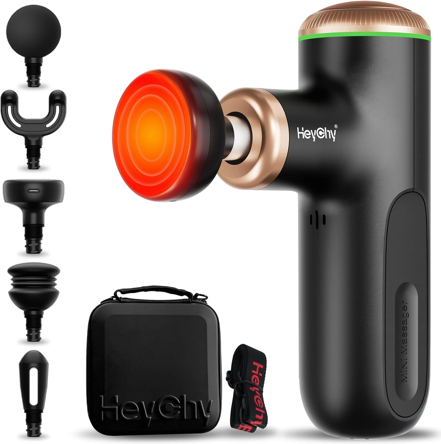 A1 Super Mini Massage Gun, Percussion Deep Tissues Muscle Massager (Heat-Black)