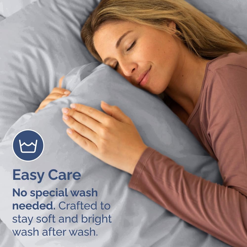 King Pillow Cases Set of 8 - Ultra Soft Hotel Quality Pillowcase Covers - Comfy. Cozy & Wrinkle Free - Shrink, Stain and Fade Resistant - Machine Washable Pillow Protectors - 8 Piece Set - Steel Blue