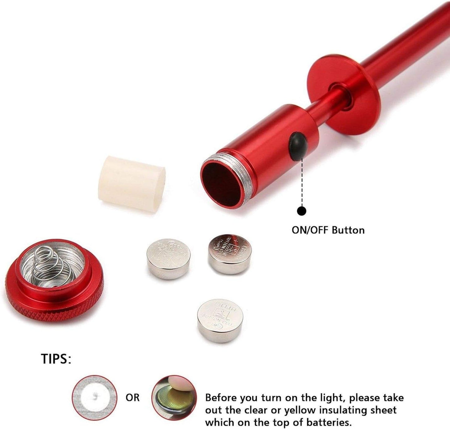 HARDK Claw Magnetic Pick-up Tool 4 Claws with Bright LED light Flexible Spring Magnet Grab Grabber Fingers Prongs for garbage pick up,arm extension