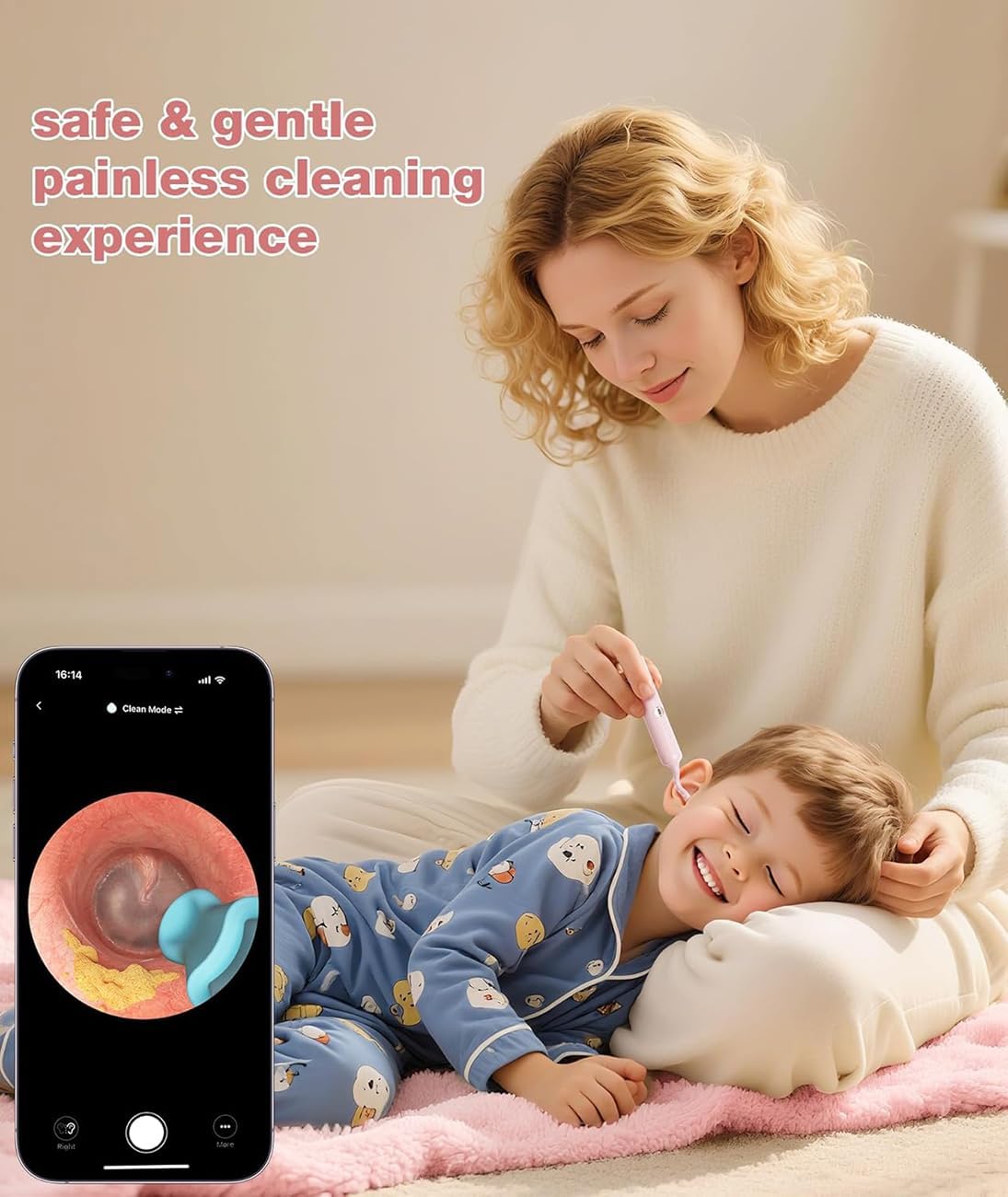 Ear Wax Removal Tool Camera, HD Visual Ear Cleaner with Flexible Otoscope & S-Shaped Silicone Head,WiFi Earwax Remover Kit with Tweezers, 21-in-1 Set for Family, Adults/Kids, Home & Travel