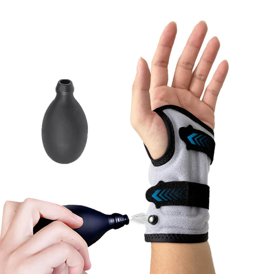 Wrist Brace for Carpal Tunnel Night Support, Inflatable waterproof Wrist Support with Air Compression for Pain Relief Caused by Tendonitis, Arthritis and Sprains,One Size Adjustable Hand Brace for Men and Women