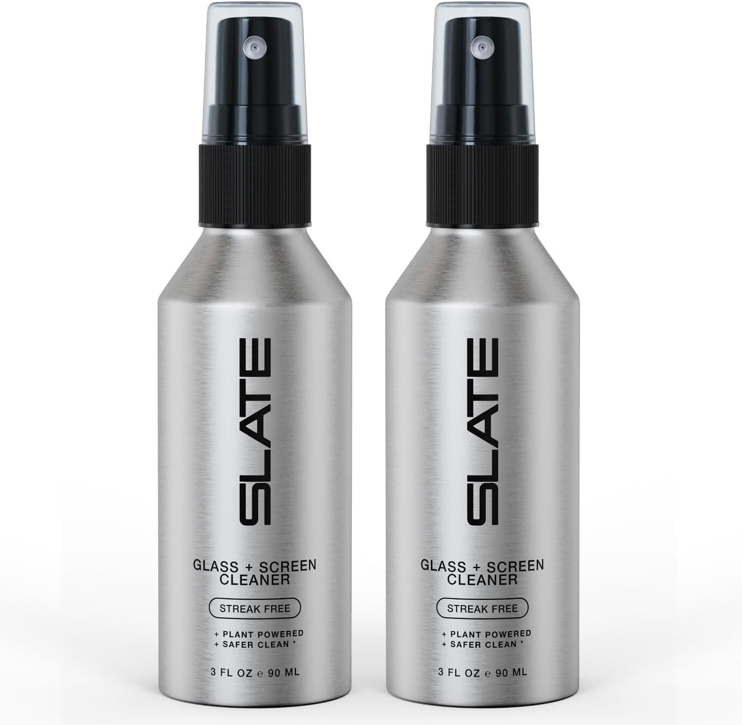 Slate Screen Cleaner Spray and Microfiber Cloth - Streak Free - Cleans Laptop, Computer, Tablet, Phone, TV, and Car Screens, Biodegradable Plant-Based Formula, Touch Safe, 3oz 2-Pack