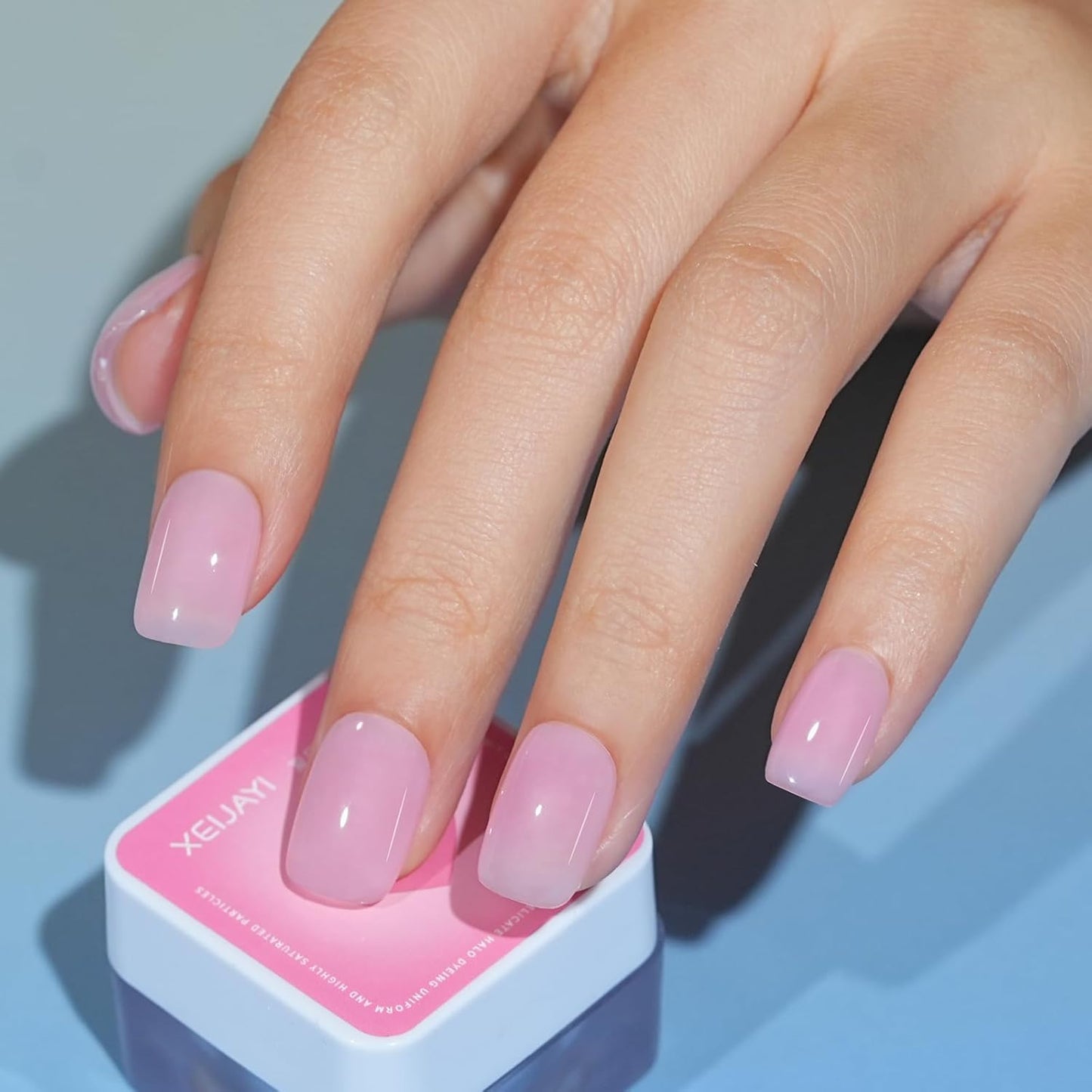 Jofay Fashion Pink Gel Nail Polish 10ml - All-in-One Step Gel Polish Soak Off LED/U V Lamp DIY Salon Manicure at Home Long Lasting Glossy Finish Home Nail Salon Gift for Women & Girls (0.33 Fl Oz)