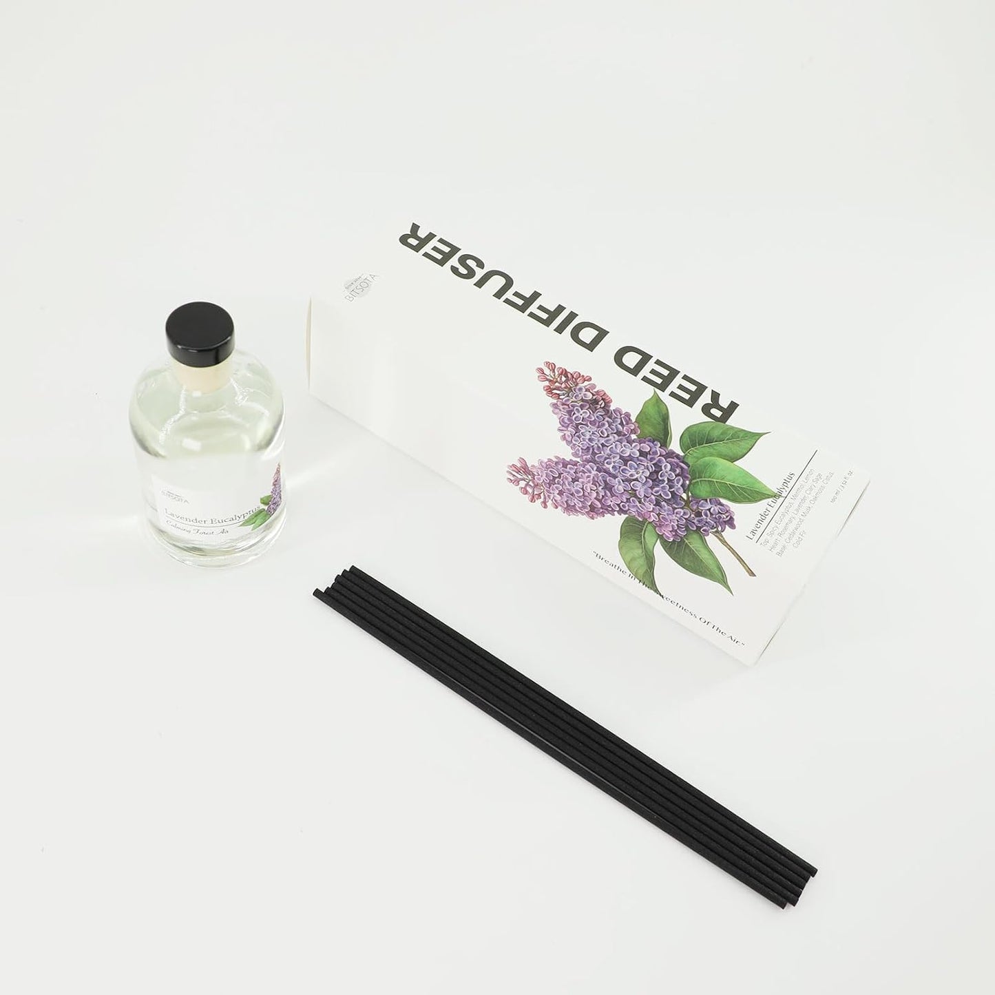 Reed Diffuser Set, 3.52 oz (100ml) Scented Diffuser with Sticks Home Fragrance Reed Diffuser for Bathroom Shelf Decor, Ideal Gift for Woman (White Cotton)