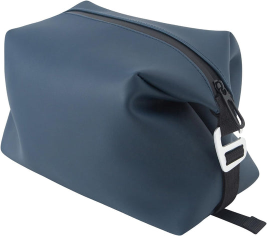 6"x 11" 6L Large Silicone Toiletry Bag,Waterproof Leakproof Foldable Travel Organizer,Dopp Kit Alternative for Men & Women,Navy Bule