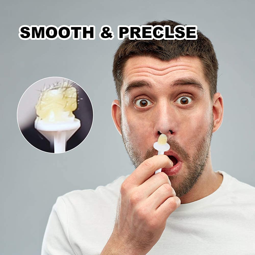Nose Wax Sticks - 60Pcs Plastic Nasal Cleaning Applicators for Painless Nostril and Eyebrow Hair Removal for Men and Women