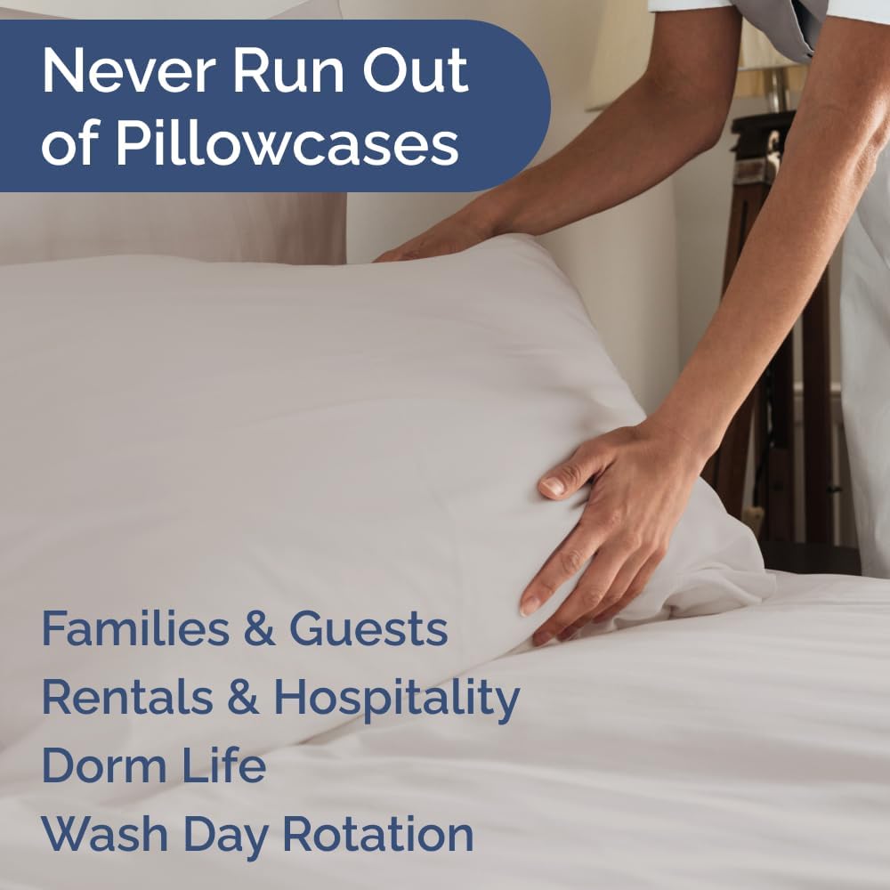 Queen Pillow Cases Set of 6 - Ultra Soft Hotel Quality Pillowcase Covers - Comfy, Cozy & Wrinkle Free - Shrink, Stain & Fade Resistant - Machine Washable Pillow Protectors - 6 Piece Set - Light Grey