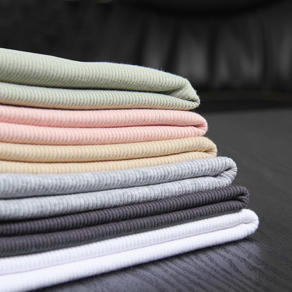 GEMBERA Womens Sleeveless Racerback High Neck Casual Basic Cotton Ribbed Fitted Tank Top