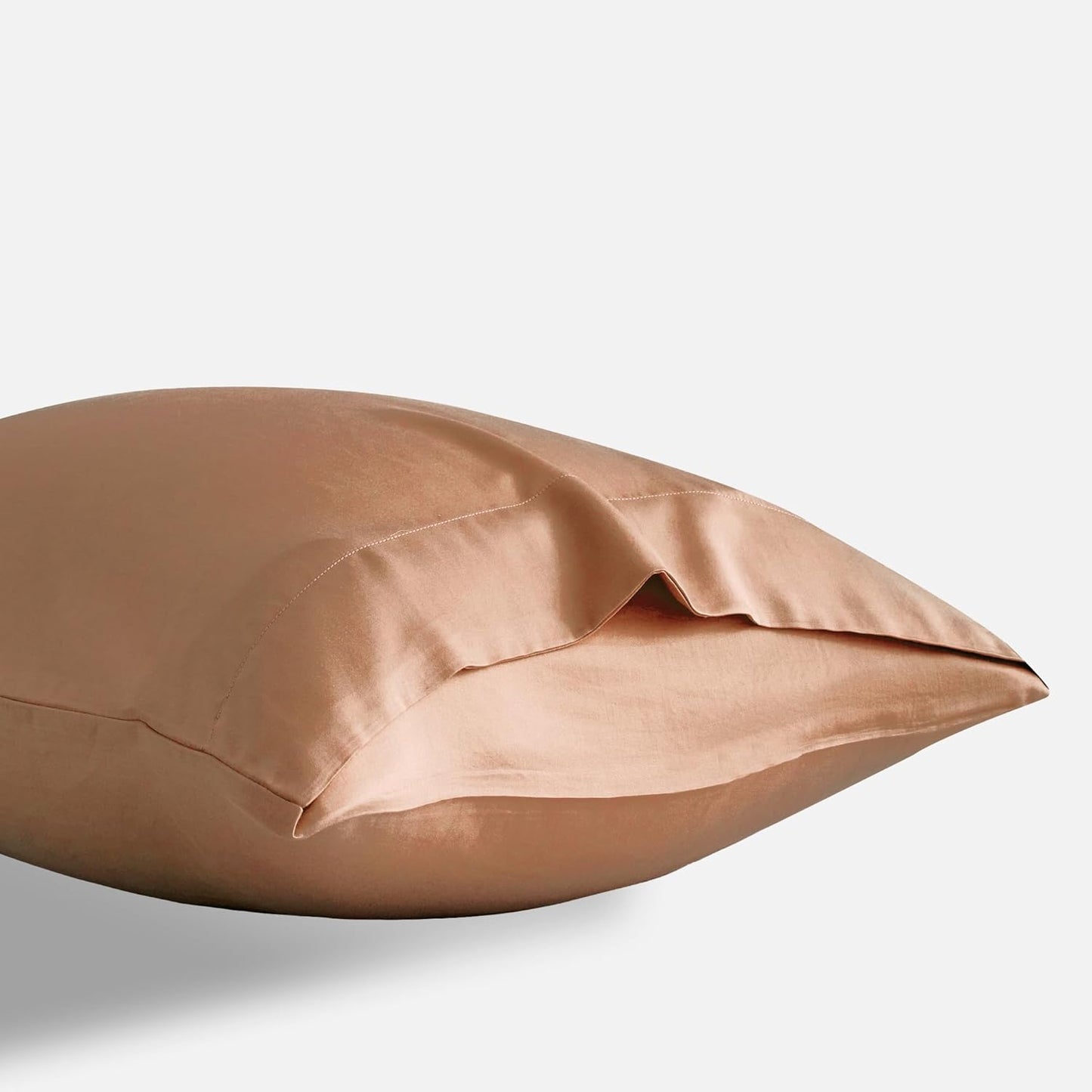 DOZ Pillowcase Set, 100% Viscose derived from Bamboo, Organically Grown, Buttery Soft, Silky, Breathable, Cooling, Oeko-TEX, High GSM, 2-Pack, Envelope Closure (Queen, Clay)