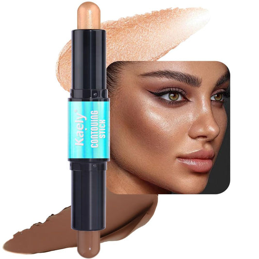 evpct 2in1 Face Shaping & Contouring Stick Cream Contour Concealer Bronzer Stick Makeup Kit for Beginner Face Highlighter Makeup Stick contorno maquillaje de maquillaje profesional,NEW Deep
