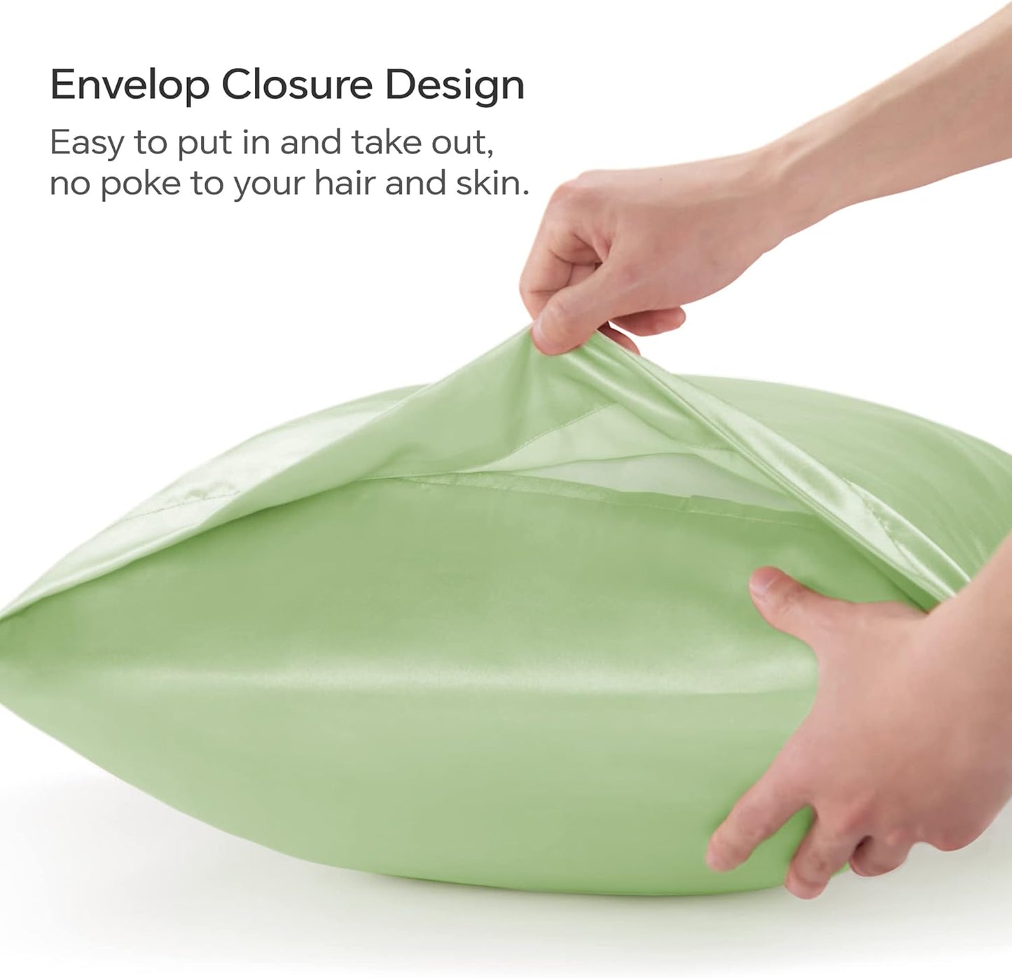 BEDELITE Satin Body Pillow Cover, Super Soft and Cooling Body Pillow Pillowcase for Hair and Skin, Breathable Silky Full Long Pillowcase Cover(20"x54", Gleam)