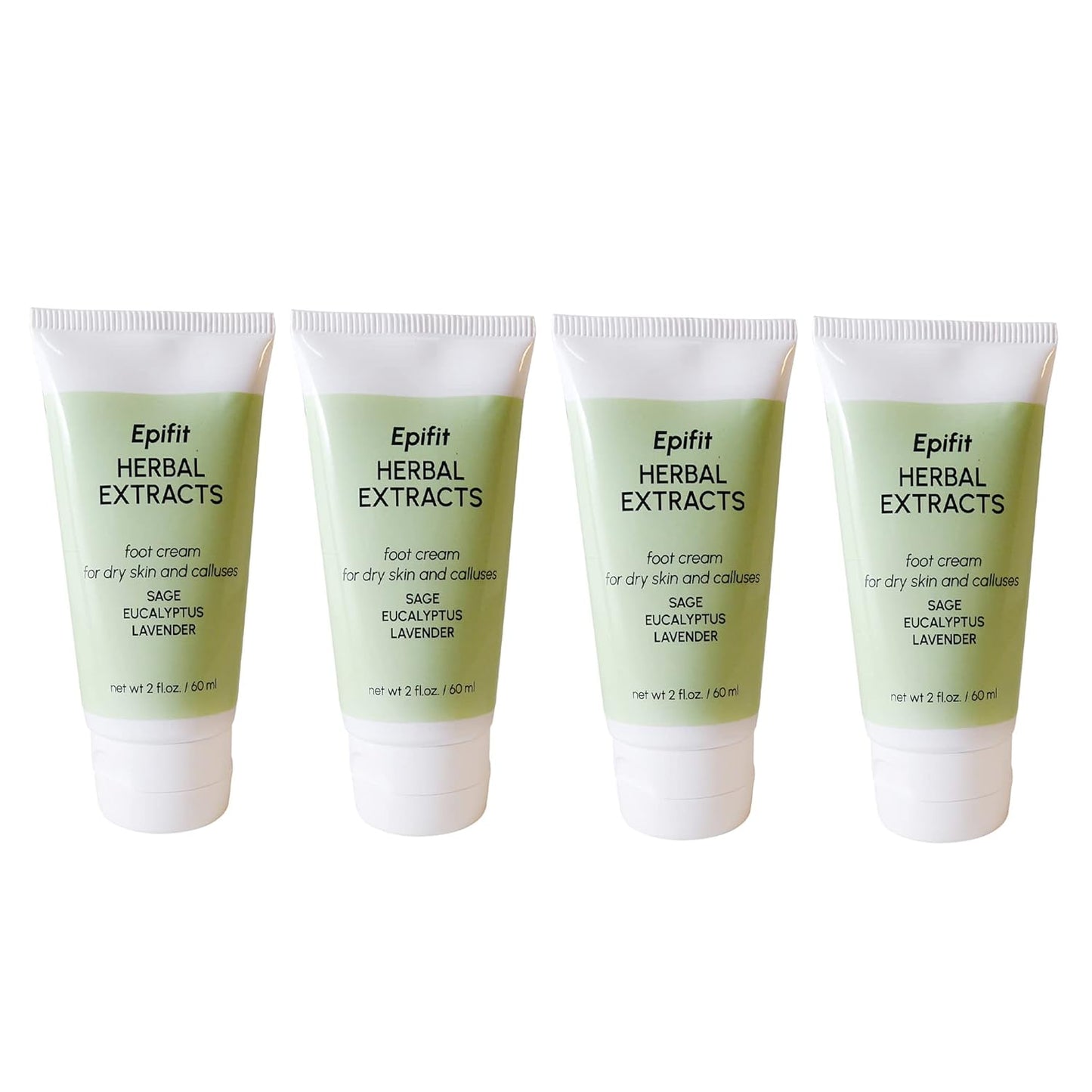 Aromatherapy All Natural Moisturizer Foot Cream with Rosemary Lavender Eucalyptus Sage and Seaweed 2 Ounces 4 pack