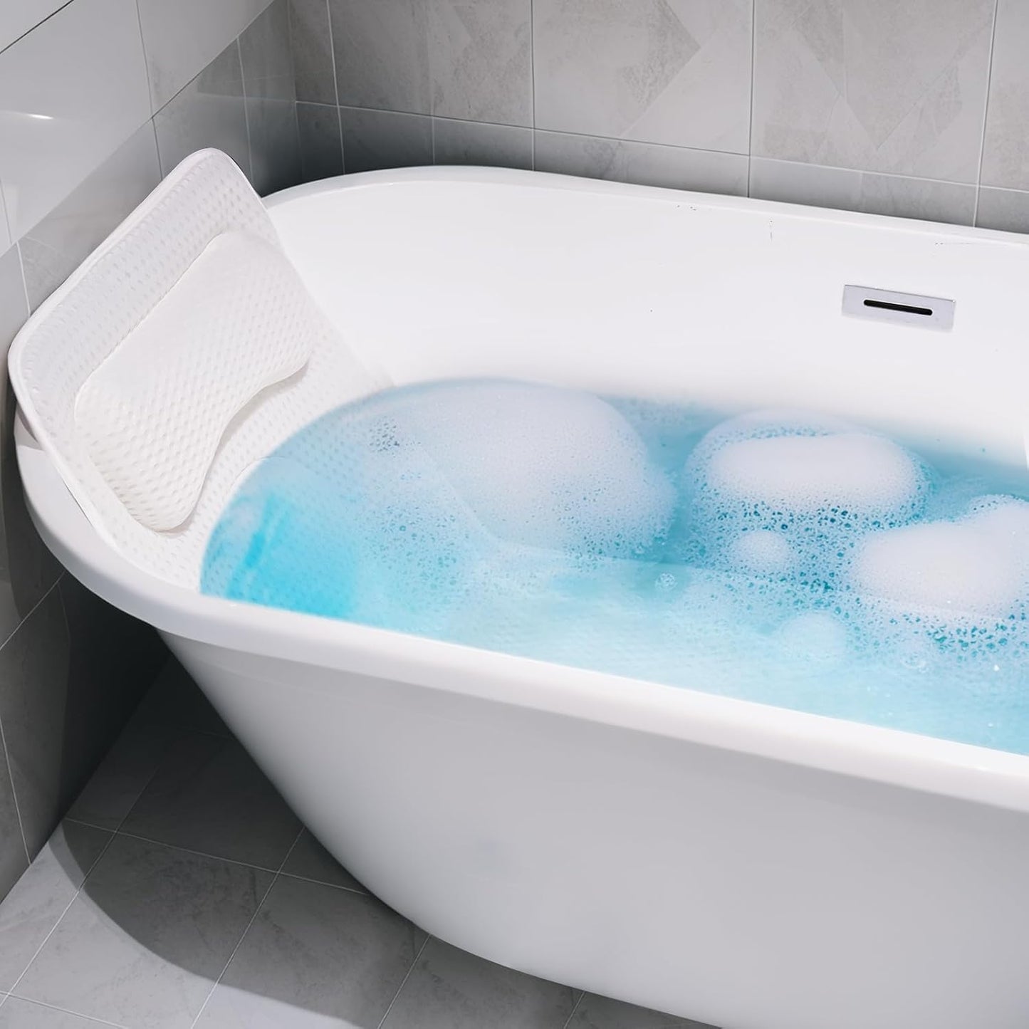 Full Body Bath Pillow for Tub, Luxury Bathtub Pillow for Full Back, Head and Neck Support, Quick Dry Bath Cushion, 168 Suction Cups, Bathtub Accessories for Gift