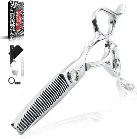 6.0” Professional Thinning Shears for Hair Cutting - Professional Hair Cutting Scissors with Extremely Sharp Blades- 440C Steel Ergonomic hair thinning scissors Durable, Smooth Motion, Fine Cut