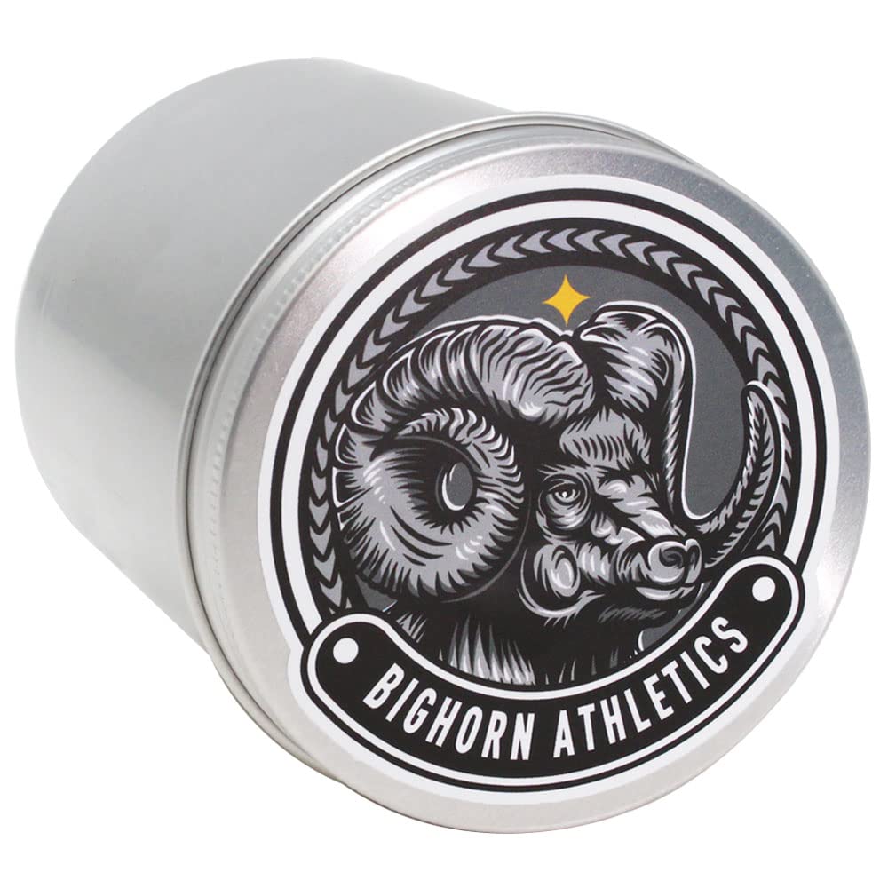 Bighorn Athletics Silver Tin Can Holder, Large | Holds 8-Rolls of 0.5-Inch Athletic Finger Tape | Tape Not Included