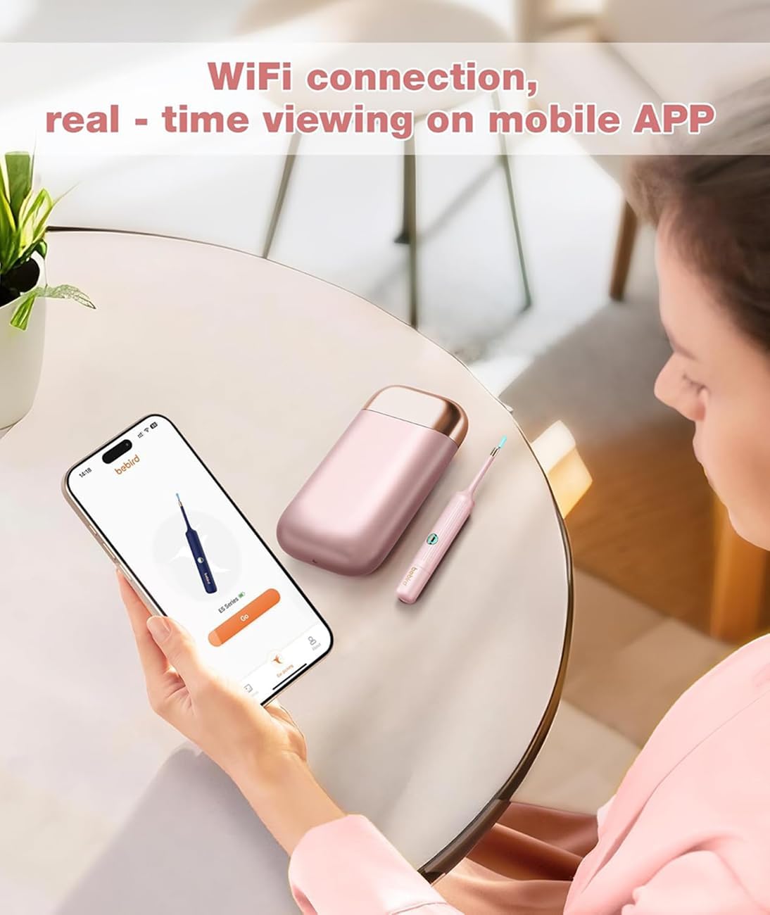 Ear Wax Removal Tool Camera, HD Visual Ear Cleaner with Flexible Otoscope & S-Shaped Silicone Head,WiFi Earwax Remover Kit with Tweezers, 21-in-1 Set for Family, Adults/Kids, Home & Travel