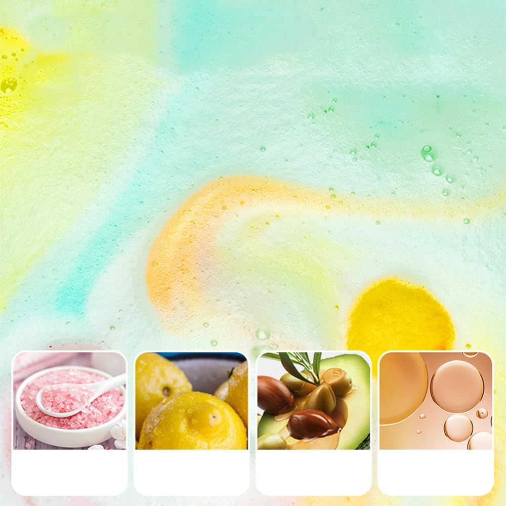 Bath Bombs Salt Balls,12 PCS Gift Set,Vanilla Lavender l Rose Extract Essential Oils,Moisturizing Dry Skin,Fizzy Spa,Relaxing,Bubble Bath Bomb for Gifts Idea for Men Women