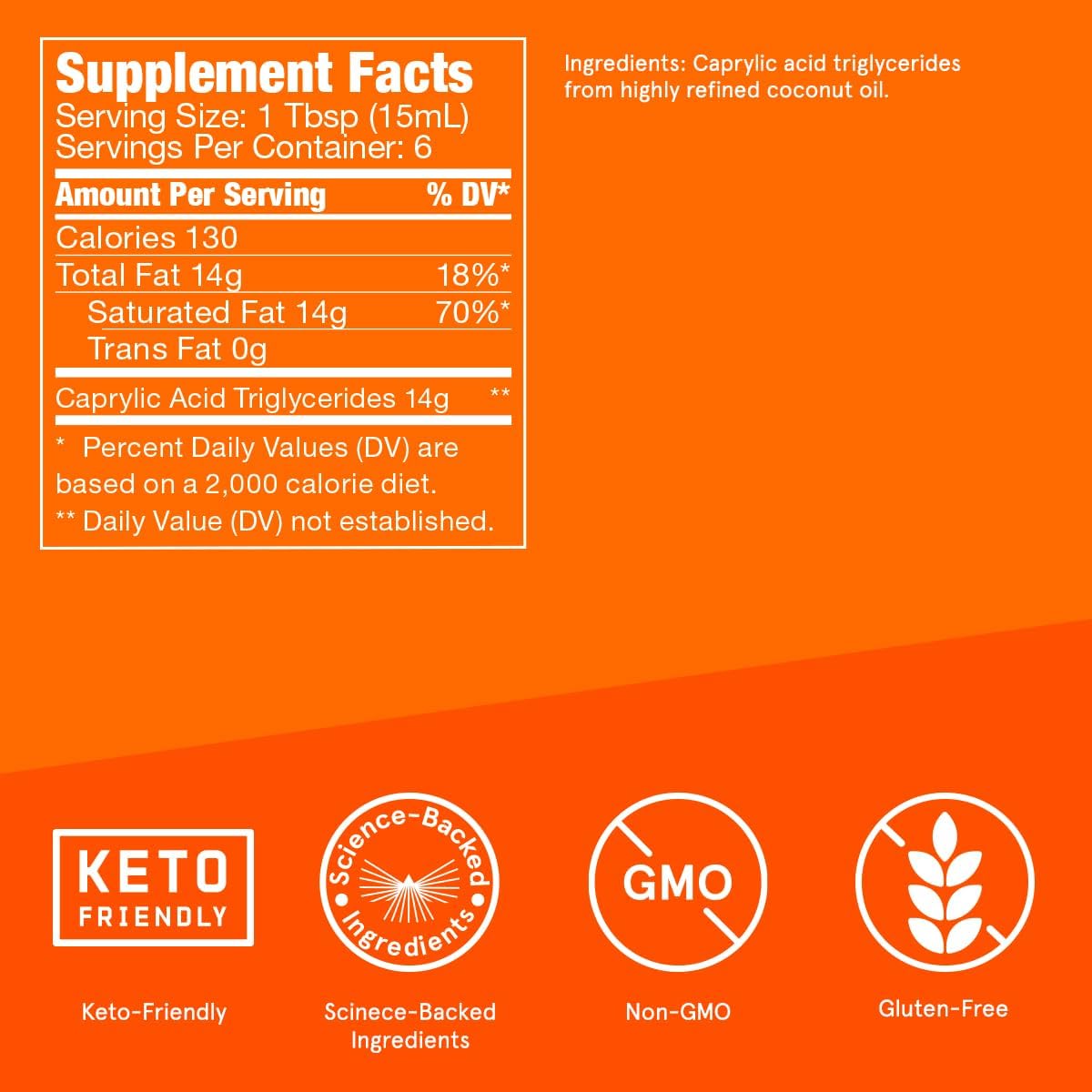 Bulletproof Brain Octane C8 MCT Oil Travel Size, 3 Ounces, Keto Supplement for Sustained Energy and Fewer Cravings