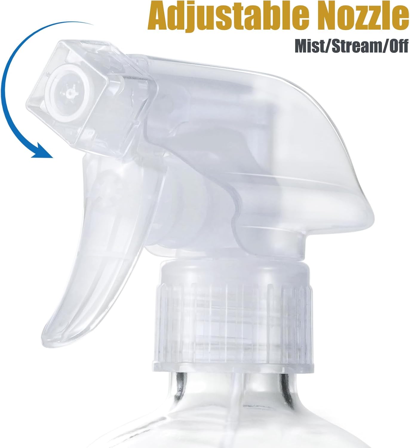 JohnBee Glass Spray Bottles with Silicone Sleeve, 2 Pack16 oz Empty Refillable Containers with Adjustable Spray Nozzles, Spray Bottles for Hair, Cleaning Solutions and Plants Blue&Grey