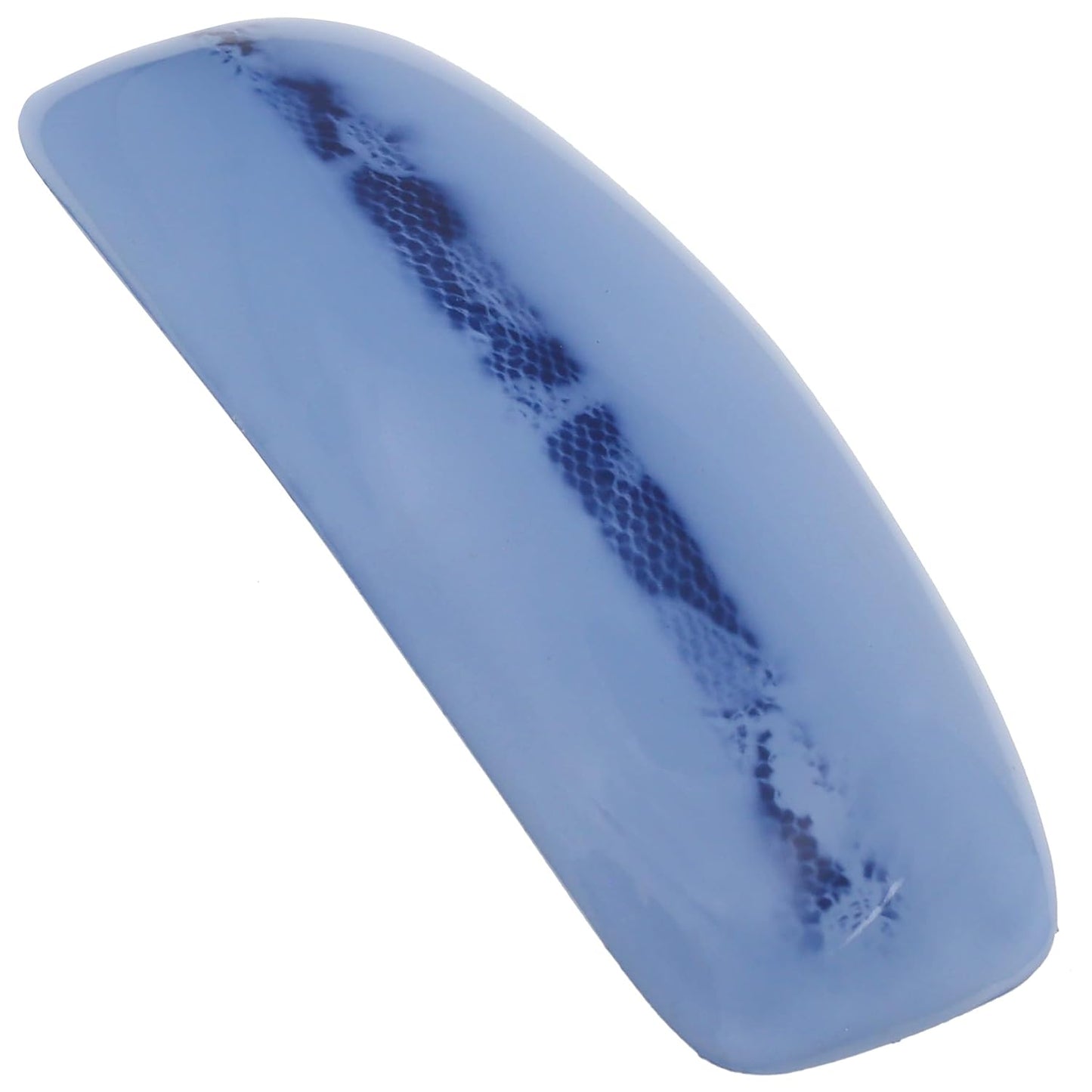 Camila Paris CP3441 French Hair Barrette Clip for Girls, Blue, Rubberized Automatic Clasp Strong Hold Grip Hair Clips for Women, No Slip and Durable Girls Hair Accessories, Made in France