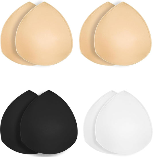 Bra Pad Insert,Removable Sport Bra Cup Triangle Breathable & Reusable Bra Pad for Yoga Bra,Swimsuits,Bikini