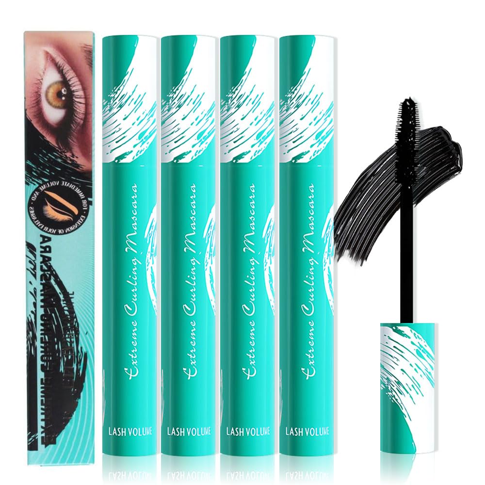 Voluminous Black Mascara - Buildable Lengthening, Curling & Defining for Dramatic Volume, Smudge-Proof 24H Wear, Cruelty-Free Blackest Black, Vegan, Waterproof