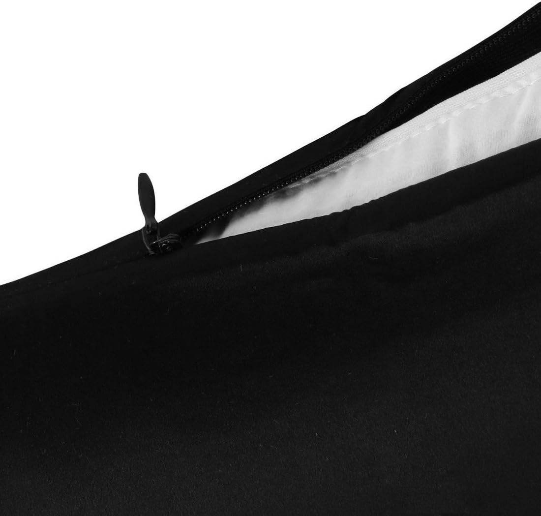 Satin Silk Pillowcase for Hair and Skin, Black Pillow Cases Standard Size Set of 4 Pack Super Soft Pillow Case with Zipper Closure (Black, Queen(4 Pack))