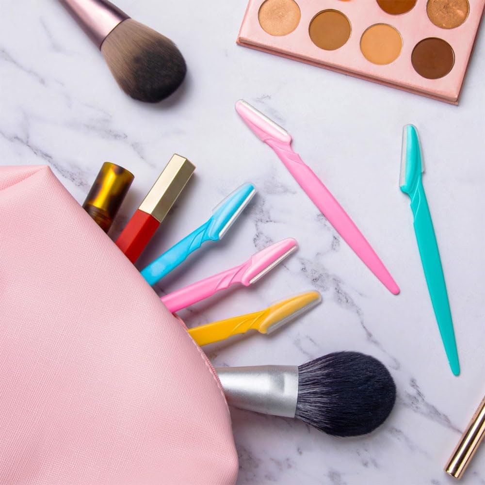 ﻿66PCS Eyebrow Razor Multipurpose Exfoliating Dermaplaning Tool for Face Facial and Eyebrow Shaper with Precision Cover for Women Men Easy to Use (66PCS)