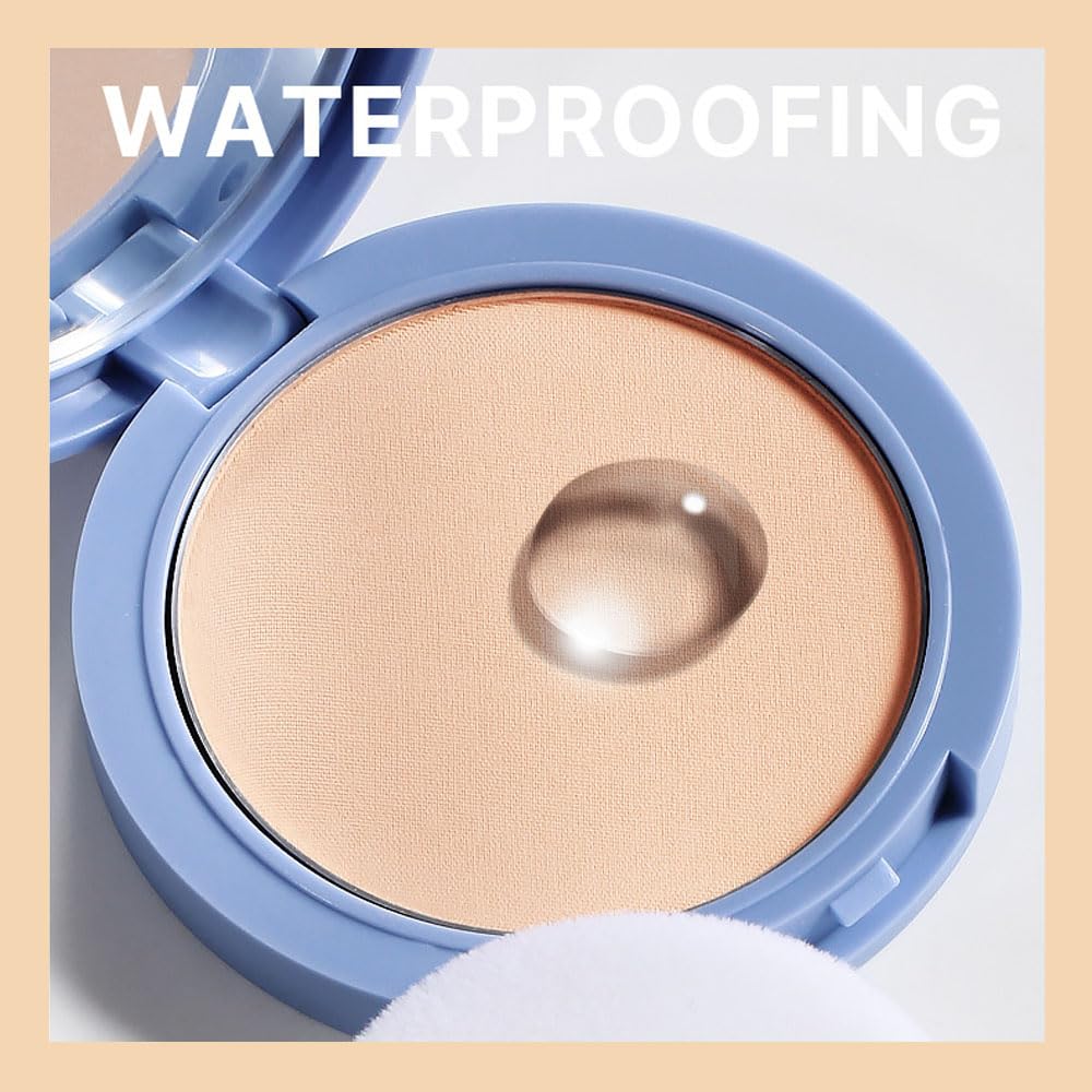 Oil Control Matte Perfection Face Powder Compact For Women, Matte Smooth Flawless Setting Powder Makeup, Polvo Compacto De Maquillaje, Waterproof Long Lasting, 0.35Oz, (130 True Beige, 1)
